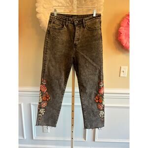 DRIFTWOOD ROYCE BLACK EMBROIDERED JEANS SIZE 28